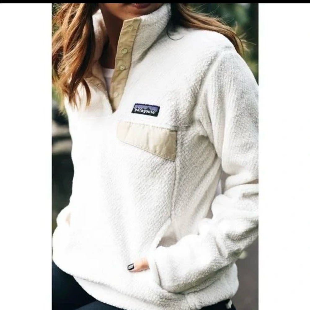 Patagonia White Fleece Pullover retool snap-t fleece pullover